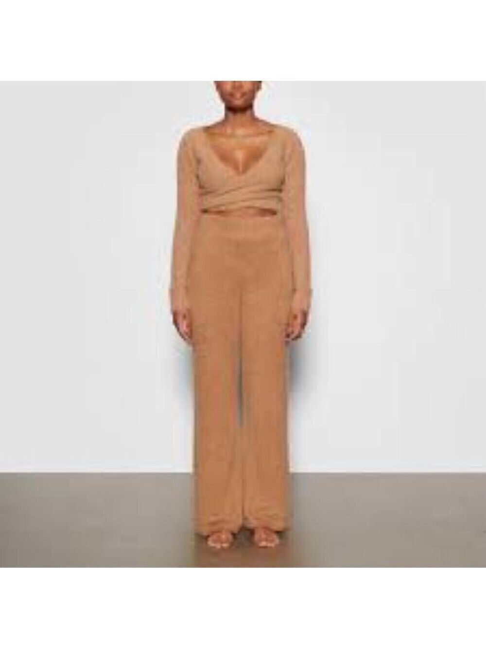 𝅺**NWT** SKIMS Cozy Knit Pants Camel XXS/XS